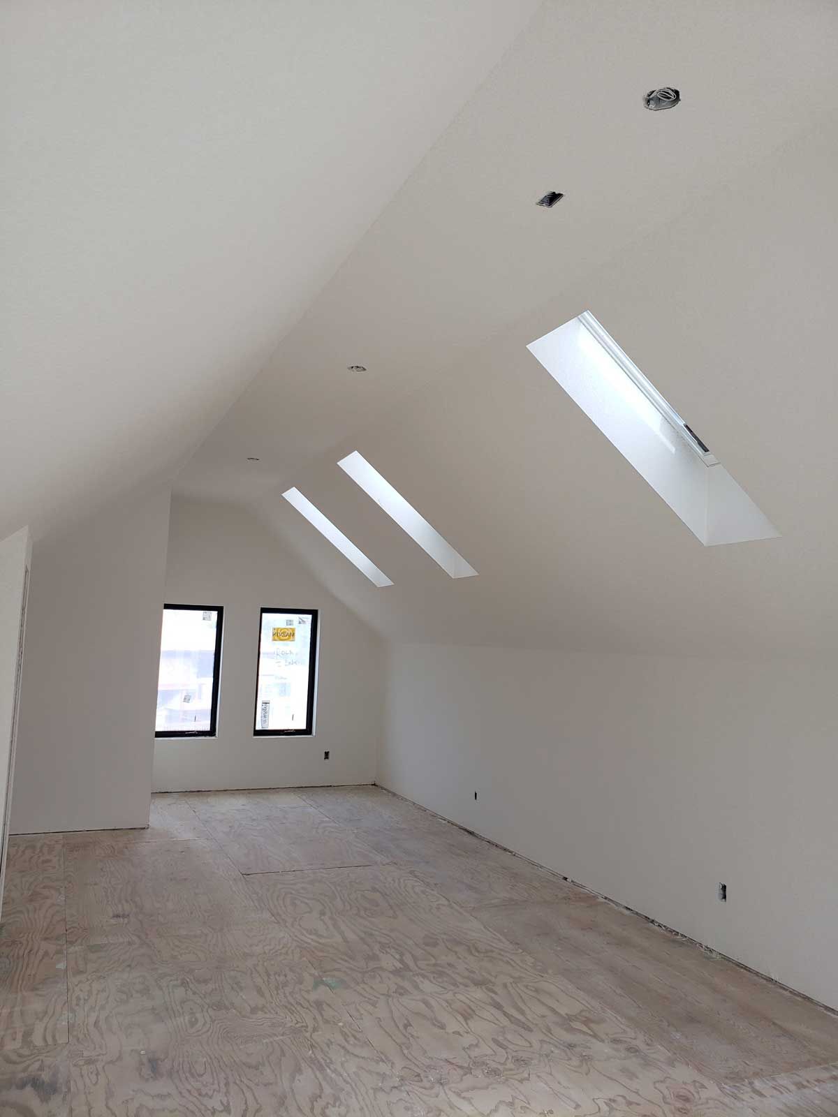 Attic drywall